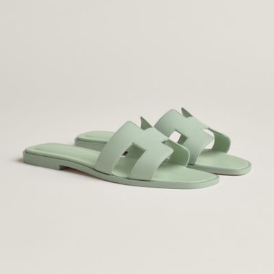 Oran sandal - Green | Hermès Singapore